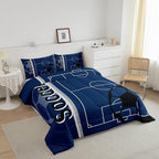 Feelyou Kids Football Comforter Set Twin Size Rugby Sports Bedding Set for Boys Girls Teens Bedroom Decor Soccer Ball Game Comforter Football Lover Duvet Set with 1 Pillow Case