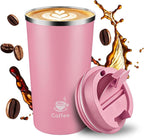 17oz Travel Coffee Mug ,Leakproof Vacuum Coffee Cup Insulated Tumbler | 304 Stainless Steel, Double-Wall Vacuum Insulated, Leakproof, Fits Hot & Cold Drinks Car Cup Holders, Travel, Office