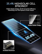 660 Watt Solar Panel,25.4% High Efficiency Perovskite Solar Cells,10BB Hidden Busbar Technology,12v/24v Solar Panels for Off-Grid Systems, RV, Boat, Cabin, Backup Power