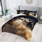 Horse Comforter Full Size,Galloping Horse Comforter Set for Kids Teens Girls Boys,3Pcs Bedding Set Printed Comforter with 2 Pillowcases,Soft and Lightweight，Full Size