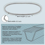 1/2 x 57'' Drive Belt Replace for Cub Cadet 754-04043 954-04043 Massey Ferguson 954-04043 MTD 754-04043 954-04043 Lawn Mower Belt Kevlar Lawn Mower Belt (754-04043)