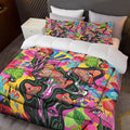 Sunnycitron Mushroom Twin Comforter Set for Girls Boys Colorful Mushroom Bedding Kids Comforter sets Mandala Mushroom Comforter for Twin Bed set - Fade Resistant(1 Comforter +2 Pillowcase)