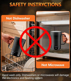 Self-Heating Coffee Mug, 14oz Heated Coffee Mug Rechargeable - Temperature Control Cup Keep Drinks Hot, Smart Cup Great Gift for Women & Slow Sippers