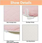 Plush Chair Cushion, Oval Chair Cushion Pad,Ultra Soft Nonslip Seat Pad,Comfortable Chair Cushion Cover,2PCS Memory Foam Chair Seat Cushion for Home Office Kitchen Dining Chairs Hot Pink