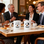 Coffee Mug Set of 2 Cute Cat and Dog Ceramic Coffee Mugs “Dream Coffee”Cute Animal Mugs Tea Cups - Gift For Pet Lovers, Pet Owners, Birthday or Holiday Gift