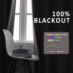 Macochico Pinch Pleated Blackout Curtains 102 Inches Long 100% Blackout Natural Linen Drapes for Bedroom Living Room Windows Farmhouse Burlap Curtains with Tieback 52”Wx102”L Lilac 1 Panel