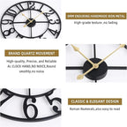 Large Wall Clock For Living Room Decor - 80cm/ 32 Inches Nearly Silent Non-Ticking Metal Wall Clocks Battery Operated, Vintage Decorative Modern Wall Clock For Bedroom, Office, Farmhouse Decor