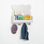 Delta Children babyGap Graham 4-in-1 Convertible Crib with Storage Drawer + Brannan Bear Bookcase with Bins + Brannan Bear Wall Shelf with 4 Hooks, Bianca White (Bundle)