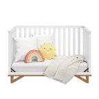 Storkcraft Santa Monica 5-in-1 Convertible Crib (White with Vintage Driftwood) – GREENGUARD Gold Certified, Modern Design, Two-Tone Baby Crib, Converts to Toddler Bed, Daybed and Full-Size Bed