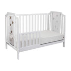 Suite Bebe Celeste 3 in 1 Convertible Island Crib, Wood and Acrylic, White