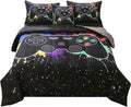 JQinHome Full Gamer Comforter Sets for Boys, 6 Piece Bed in A Bag 3D Video Game Bedding -All Season Soft Microfiber Gamer Bedding Sets, with Pillowcases, Flat Sheet, Fitted Sheet, Cushion Cover