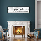 I Still Remember The Days I Prayed for What I Have Now Sign Wall Decor: Christian Wall Decor 16"x48" Large Farmhouse Signs Home Decor for Living Room Modern Master Bedroom Wall Art Above Bed Framed