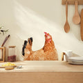 Chicken Lover Gifts Window Stickers, Cute Hens Wall Decals Peel and Stick, Funny Removable Vinyl Chicken Decoration for Farmhouse Kitchen Bedroom Door Refrigerator