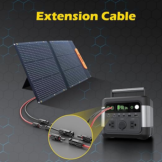 32Ft Solar Cable Solar Extension Cable,10AWG Solar Panel ExtensionCable with Female and Male Connectors,Waterproof Solar ExtensionCable Kit (Red and Black).