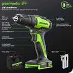 Greenworks 48V (2x24V) 17" Brushless Mower+12" String Trimmer+320CFM Blower+310 in./lbs Drill Driver, (2) 4.0Ah Batteries and (2) 2.0Ah Batteries, 2A Dual Port Charger