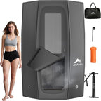 Merapi Premium Portable Inflatable Sauna - Professional Brushed PVC (44.97lbs), Sets Up in 3 Mins, More Portable Than Wood Saunas/More Durable Than Oxford Fabric, for Home SPA/Gym/Travel