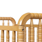 DaVinci Jenny Lind 3-in-1 Convertible Mini Crib in Honey, Removable Wheels, Greenguard Gold Certified