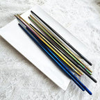 2Pairs Stainless Steel Chopsticks Set, Multicolor Metal Chopsticks Reusable, Sushi Food Sticks,Dishwasher Safe,9.0inch (Rainbow)