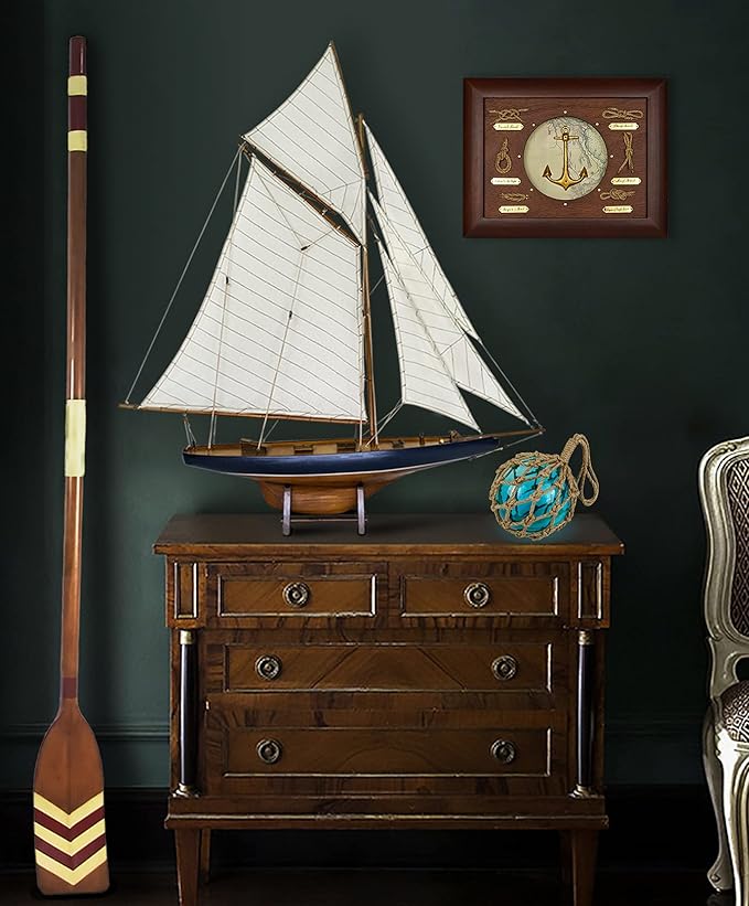 SAILINGSTORY Nautical Wall Decor Knot Board Frame Maritime Decor Coastal Anchor Decor