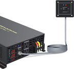 WZRELB 5000W 12VDC 120VAC Pure Sine Wave Power Inverter, 2 AC Outlets, Wired Remote Control, RV (RBP-500012WR)