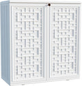 Indoor Outdoor Storage Cabinet Waterproof with Shelf, Off White Plastic Outdoor Cabinets for Patio/Garden/Backyard, Size 34.3''L*15''W*36.2''H