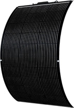 Flexible Solar Panel 150W Fiberglass Monocrystalline Lightweight Module for Off-Grid RV Boat Van Cabin Uneven Surfaces 12V Battery Charge (150W Solar Panel)