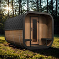 Model CL12GCP, Cube-Series Outdoor Home Sauna Suite Kit, Up to 8 Persons (Sauna Heater and Sauna Stones Included) (Drop 9 WiFi - Wood)