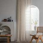 Sutuo Home Beige Boho Curtains for Bedroom Kid's Room,Bohemian Crochet Floral Embroidery Sheer Lace Curtains With Tassels Vintage Rustic Window Treatment Country Drape Rod Pocket 1 Panel 59" W x 90" L