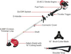 PowerSmart 22 in. 170cc RWD Self Propelled Gas Lawn Mower & 16-Inch 25.4cc String Trimmer/Edger with 10-Inch Brush Cutter