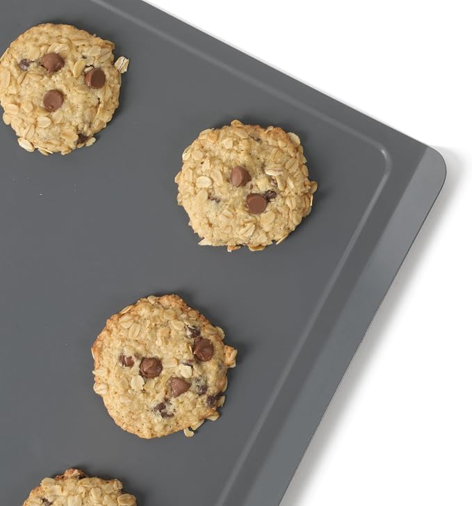 Calphalon Titan Steel Core PFA Free Nonstick 17 x 14 Cookie Sheet Baking Pan, Heavy Duty Reinforced Steel Bakeware for Even Heating, Oven Safe Baking Tray for Cookies