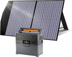 ALLPOWERS 300W Portable Power Station with SP027 100W Foldable Solar Panel, 288Wh/78000mAh Solar Generator (Peak 600w) Solar Powered Battery, 6 Outputs, for Outdoor Camping, RVs, Home Use