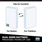 Delta Children Tribeca 4-in-1 Baby Convertible Crib + Simmons Kids Quiet Nights Crib and Toddler Mattress Made from Recycled Water Bottles/GREENGUARD Gold Certified [Bundle], Grey