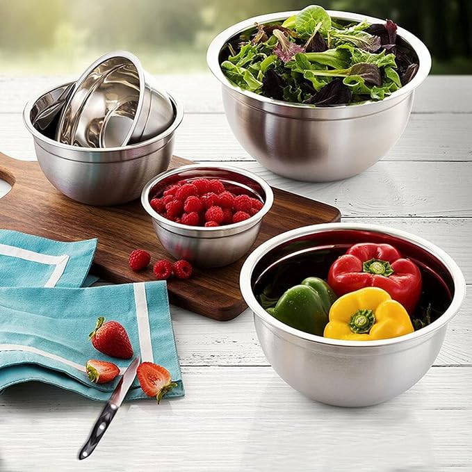 YBM HOME Heavy Duty Professional Stainless Steel Mixing Bowl – Commercial Grade Deep Prep & Serving Bowl for Baking, Cooking, Dough Mixing & Food Prep, Dishwasher Safe, 0.75 Quarts, Pack of 48
