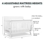 DaVinci Kalani 4-in-1 Convertible Crib in White, Greenguard Gold Certified