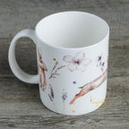 Maison d' Hermine Coffee Mug with Handles Tea Cups (15 Ounce, Pack of 1) | Fine Bone China Coffee Mugs for Hot Beverages Cappuccino Latte Home Restaurant Hotel Spring Summer -Easter Zest - Rabbits