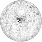 uxcell 40mm/1.6" Crystal Sphere Ball Ice Cracked Glass Solid Decorative Sphere Crystal Ball Prop Ornament for Feng Shui Divination Fortune Telling Tabletop Fountain Decoration, Clear