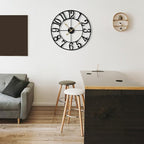 Large Wall Clock For Living Room Decor - 80cm/ 32 Inches Nearly Silent Non-Ticking Metal Wall Clocks Battery Operated, Vintage Decorative Modern Wall Clock For Bedroom, Office, Farmhouse Decor