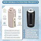 MAXSO Sealed Can Cooler Fizz Lid Can Cover for 12 oz Regular, Slim Skinny Cans & As Thermal Bottle, 4-in-1 Insulated Vacuum Stainless Steel Carbonated Cold Drink Holder - Oat