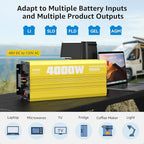 XWJNE 4000W Pure Sine Wave Power Inverter 48V DC to 120V AC Converter with LED Display and Remote Controller for Home, RV, Truck, Off-Grid Solar Power