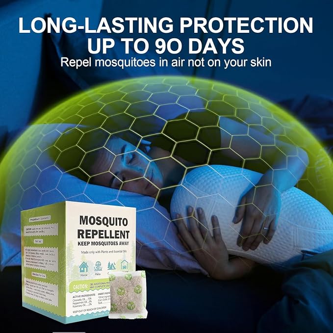 Mosquito Repellent Outdoor Patio - Mosquito Repellent Outdoor Powerful Indoor & Outdoor Protection - Mosquito Deterrent for Yard Camping 12 Pack, Green