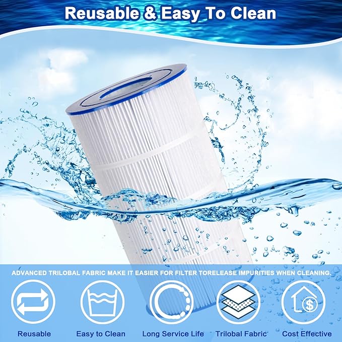 C100S Pool Filter Compatible with C100S, Hayward SwimClear C100S, CX100XRE, PA100S, Unicel C-9440, 100 sq.ft, Cartridge Pool Filter 1 Pack