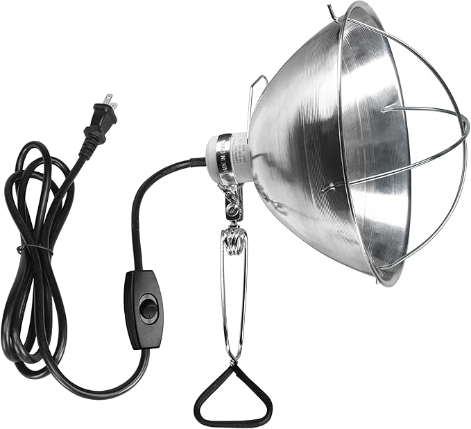 Simple Deluxe Clamp Lamp Light with 10.5 Inch Aluminum Reflector and Bulb Guard up to 250 Watt E26 Socket (no Bulb Included) 6 Feet 18/2 SJT Cord, Silver