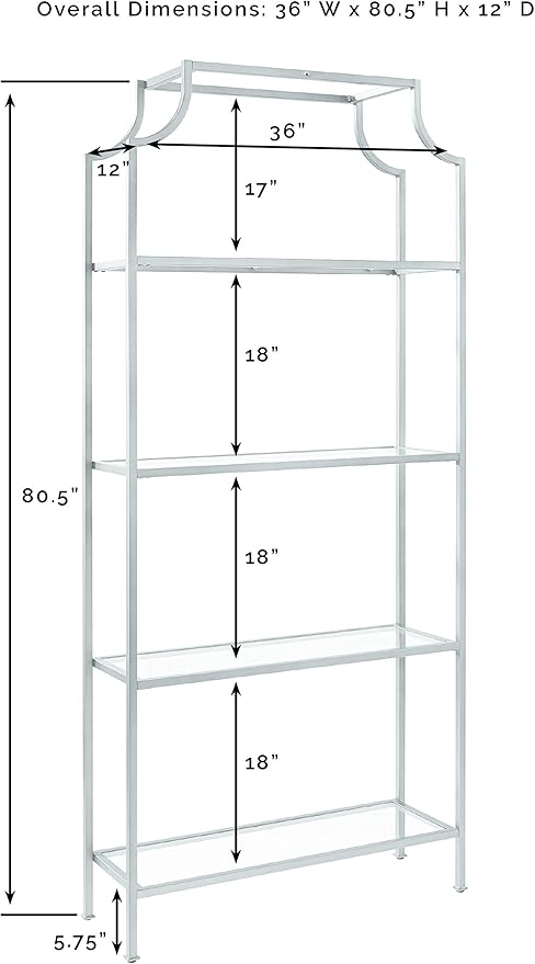Crosley Furniture Aimee Etagere Bookcase, Oil-Rubbed Bronze