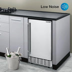 ICEPURE 15" Under Counter Ice Maker with Drain Pump, 90lbs/24H, Self-Cleaning, Smart Reminder, 24H Timer, ETL FCC, Built-in or Freestanding for Residential and Commercial, Stainless Steel
