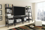 Ameriwood Home Lawrence 4 Shelf Ladder Bookcase Bundle, Black
