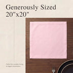 Urban Villa Cloth Napkins Cotton 20x20 (Set of 12) Pink