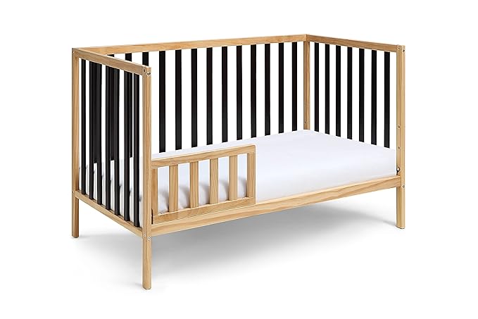 Baby Cache Deux Remi Island 3-in-1 Convertible Crib (Do Re Me) Natural & Black