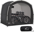Bike Storage Shed Tent, Outdoor Bicycle Storage Shed, Waterproof Portable Bike Covers Shelter, 7.2x4.9x6.1ft Large Garage Tent for Motorcycle, Garden Tools, Lawn Mower