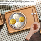 Wooden Bao Bun Maker | Handcrafted, Food-Grade Hardwood, Multi-Purpose, Ergonomic Handle, Non-Stick Surface