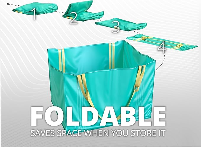 TidyFriend Dumpster Bag 45 Inches, Reusable Yard Waste Bags, Foldable Yard Waste Container, Trash Bag for Trash Management, Multiple Times Use During Renovations, Can Hold Up to 1650 lbs